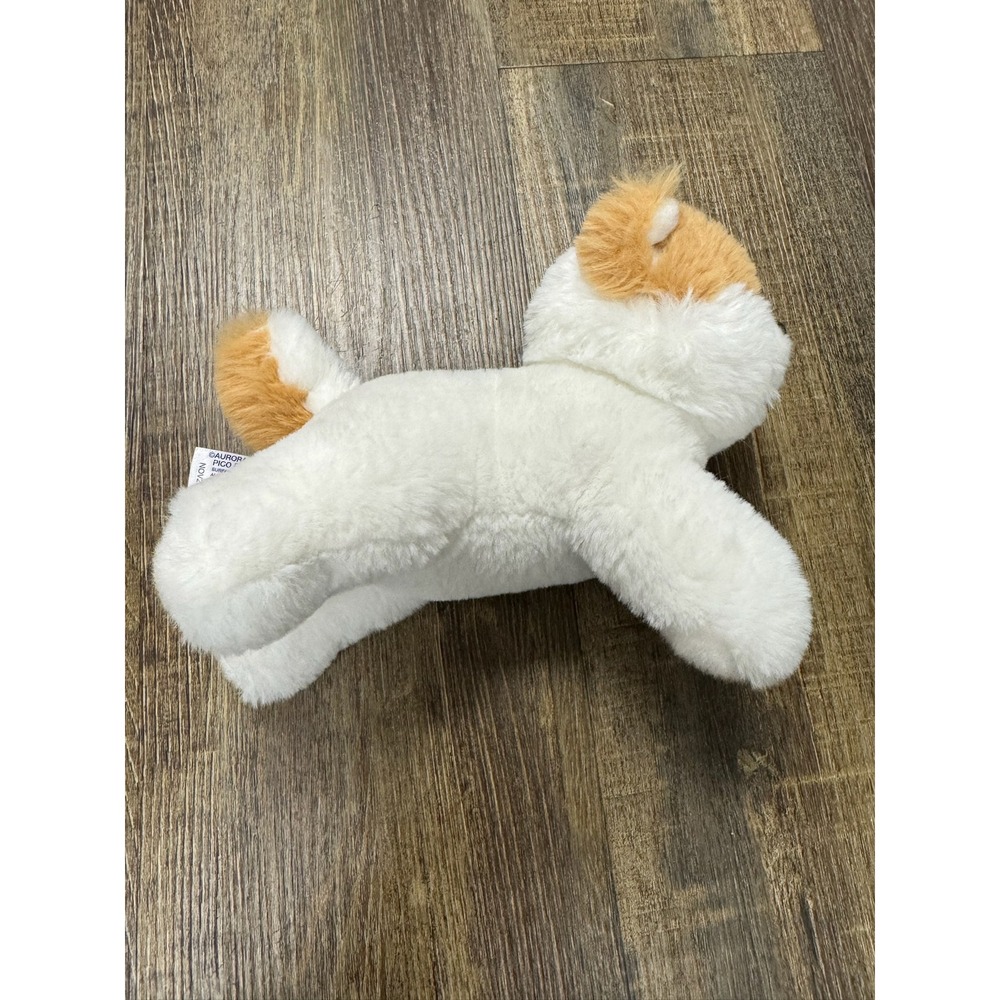 Aurora World‎ White Tan Dog Plush Stuffed Animal Floppy Lying Puppy 8x5 Inch - Picture 3 of 13